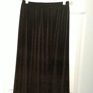 Beautiful black velvet maxi skirt small